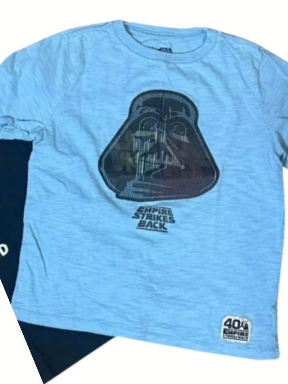 GAP Star Wars Darth Vader Tee Boys Size 6/7 Blue Empire Strikes Back Shirt